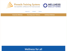 Tablet Screenshot of pinnacletrainingsystems.com